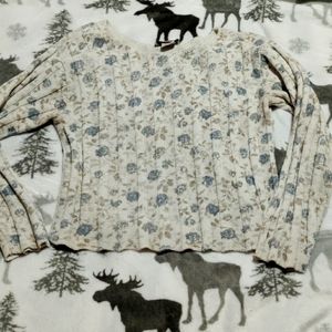 Country Seat Floral Knitted Sweater